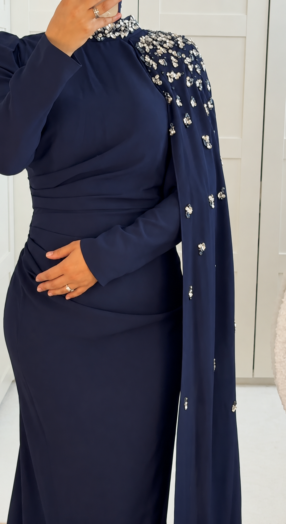 Amara Dress Navy Blue