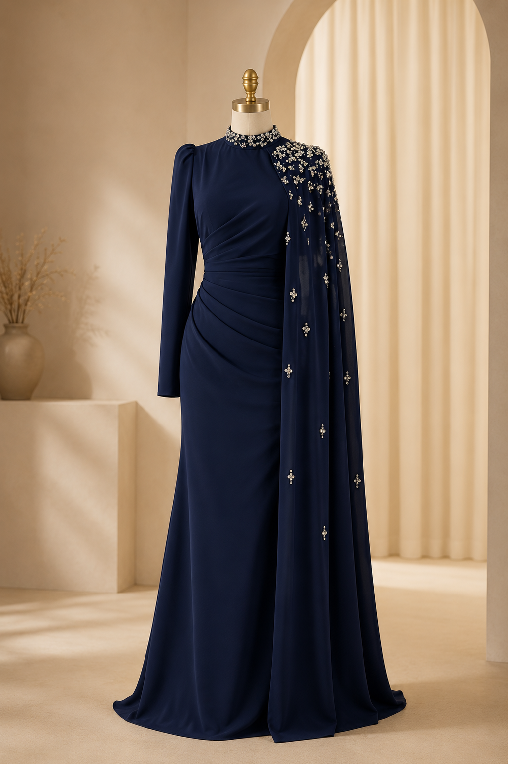 Amara Dress Navy Blue